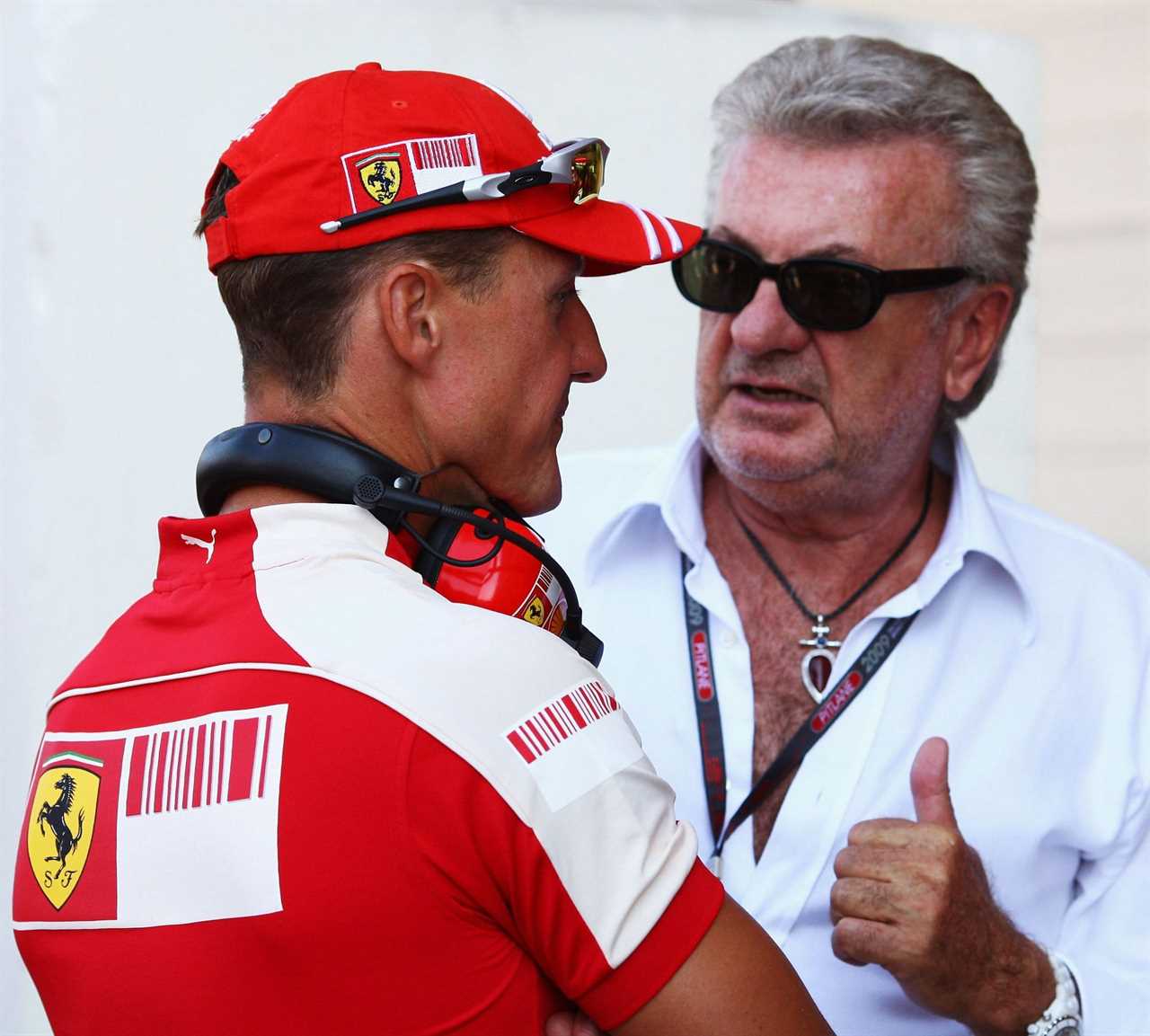 F1 Grand Prix of Europe - Qualifying - Michael Schumacher talks to Willi Weber.