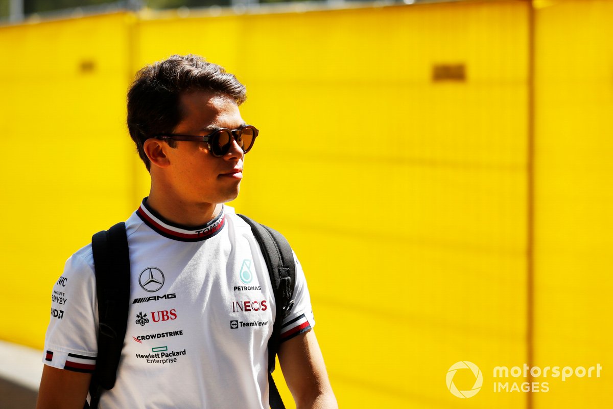 Nyck de Vries, Test and Reserve Driver, Mercedes AMG, arrives in the paddock