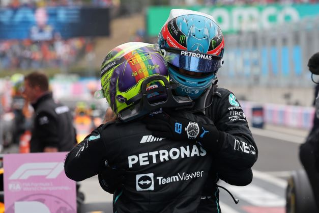 Mercedes AMG Petronas F1 Hungarian GP race - exhilarating double podium