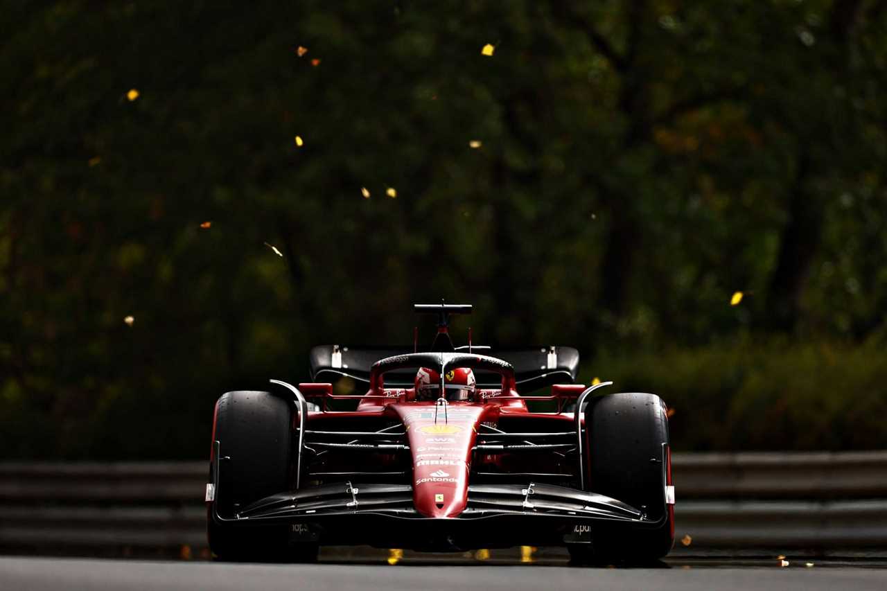 Charles Leclerc during qualifying ahead of the F1 Grand Prix of Hungary at Hungaroring on July 30, 2022 in Budapest, Hungary. (Photo by Francois Nel/Getty Images)