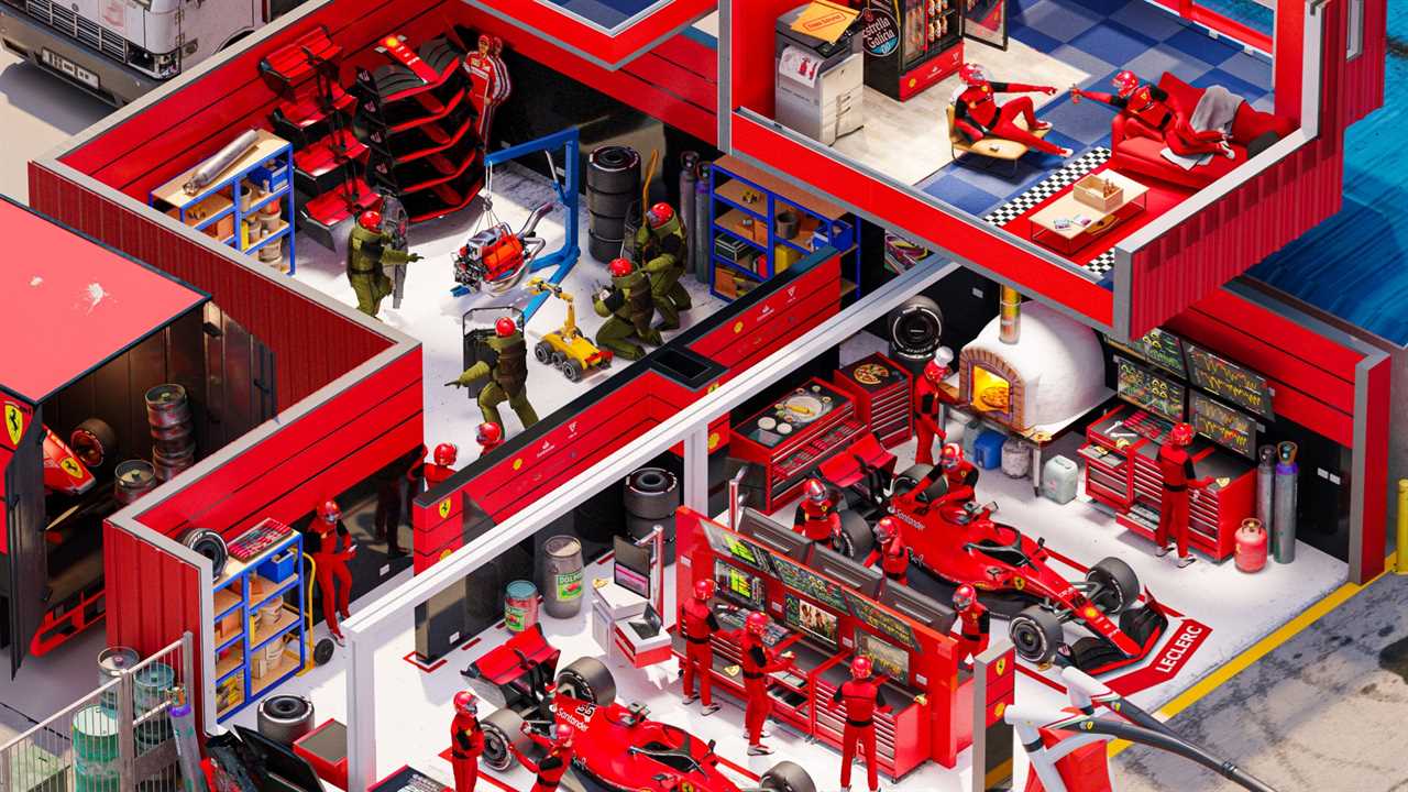 Find All the Easter Eggs in This Hilarious Ferrari F1 Garage Spoof