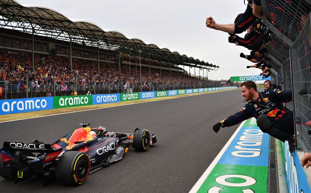 Race winner Max Verstappen during the F1 Grand Prix of Hungary at Hungaroring on July 31, 2022, in Budapest, Hungary. (Photo by Dan Mullan/Getty Images)