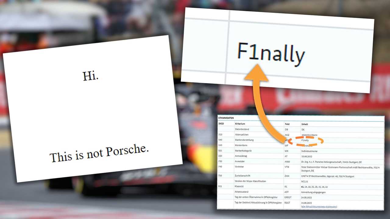 Porsche's 'F1nally' Trademark Application Hints at Upcoming F1 Entry