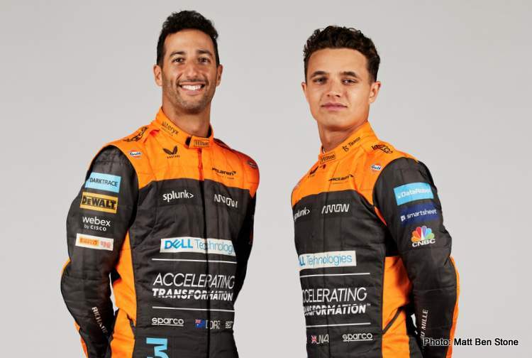 Lando Norris & Daniel Ricciardo 2022 portrait_BAT Branded mclaren andretti herta