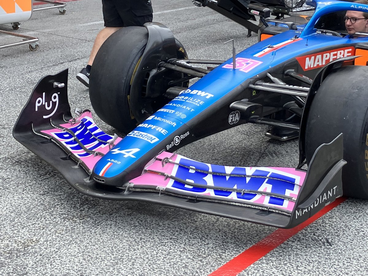 Alpine A522 front wing detail