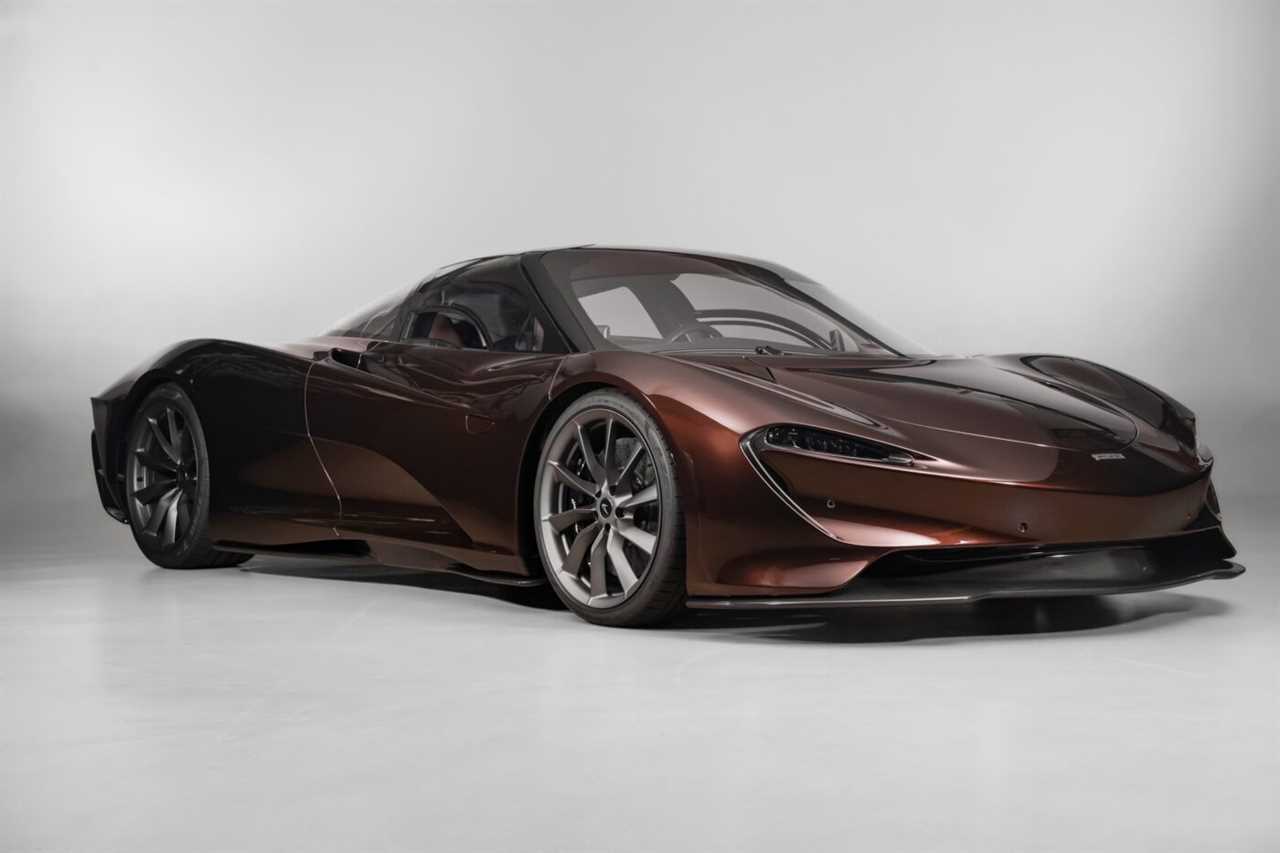 2020 McLaren Speedtail Finished In Canepa Rootbeer Brown Pearl Over Nubuck Tobacco For Sale