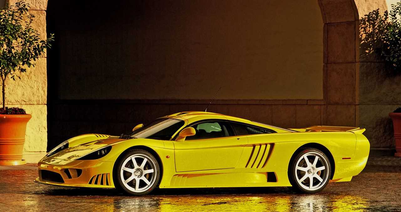 Saleen S7, Yellow, Profile Side View