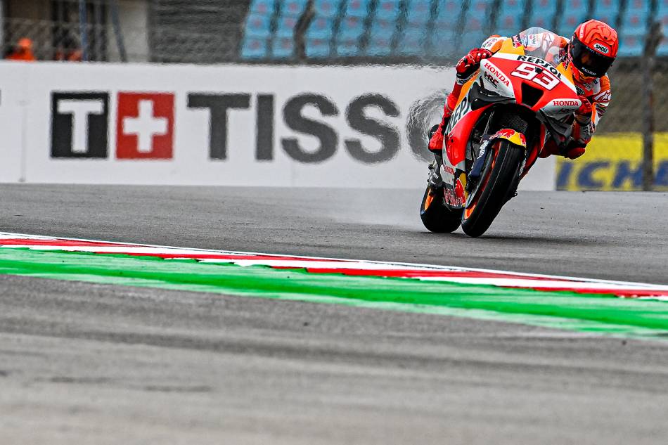 Portuguese GP: Marquez leads Honda 1-2 at Portimao rollercoaster as wet conditions prevail