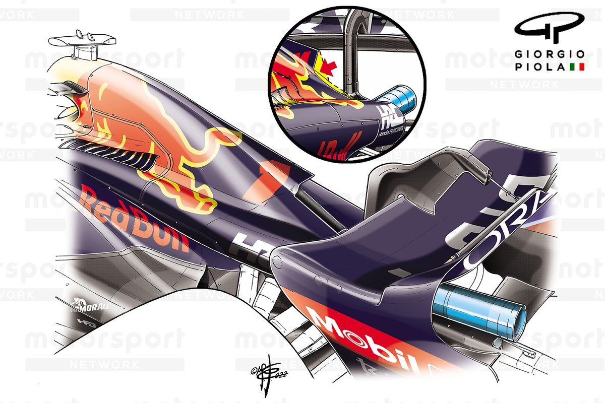 Red Bull Racing RB18 engine cover cooling outlet