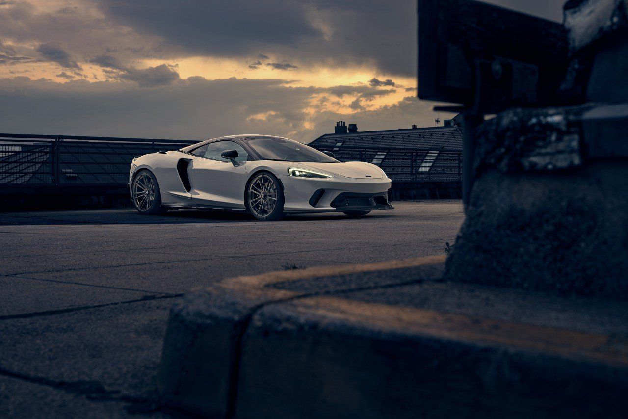 a white McLaren GT by Novitec