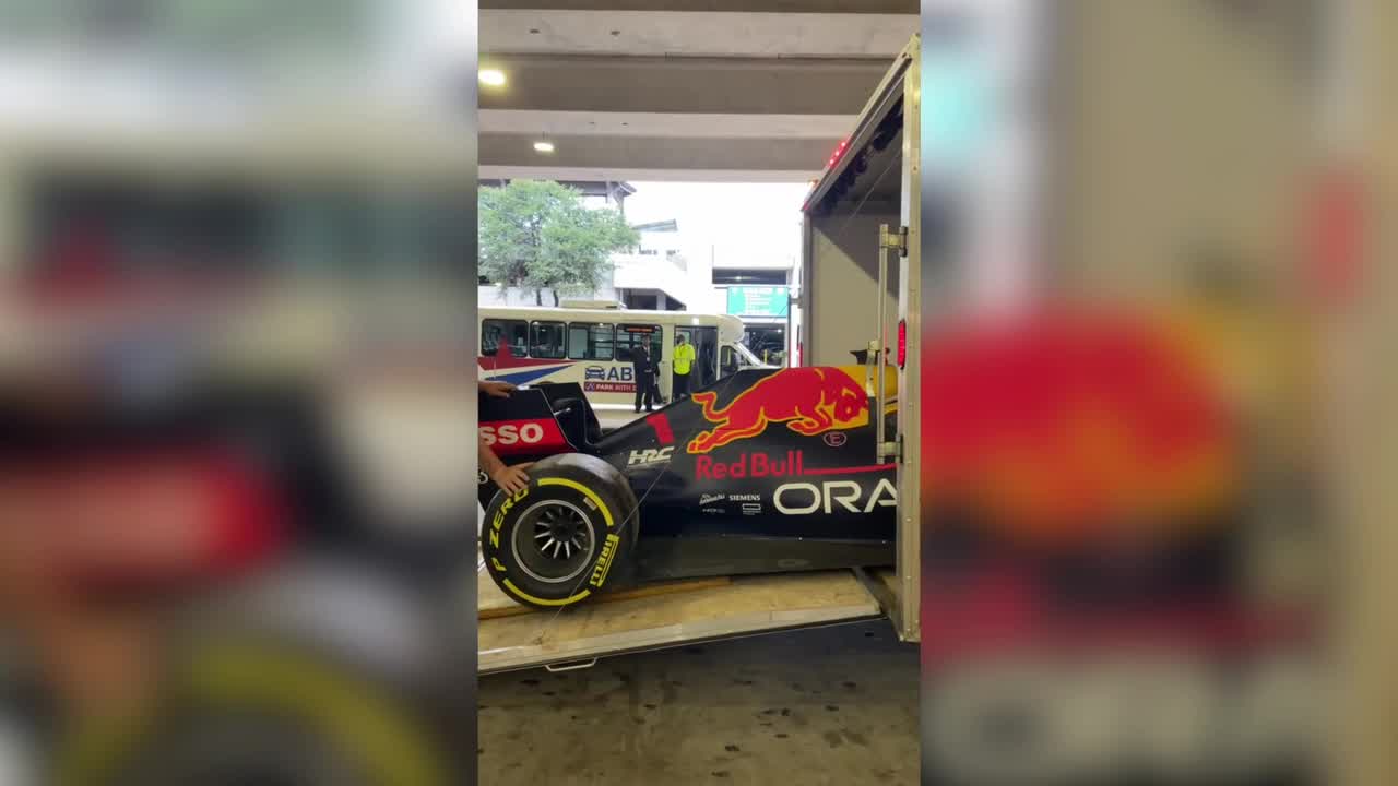 Airport shows off Red Bull F1 racecar