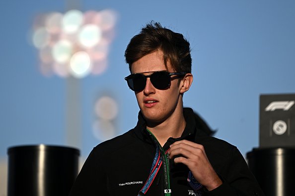 BAHRAIN, BAHRAIN - MARCH 17: Theo Pourchaire of France and ART Grand Prix (10) walks in the Paddock during previews ahead of Round 1:Sakhir of the Formula 2 Championship at Bahrain International Circuit on March 17, 2022 in Bahrain, Bahrain. (Photo by Clive Mason/Getty Images)