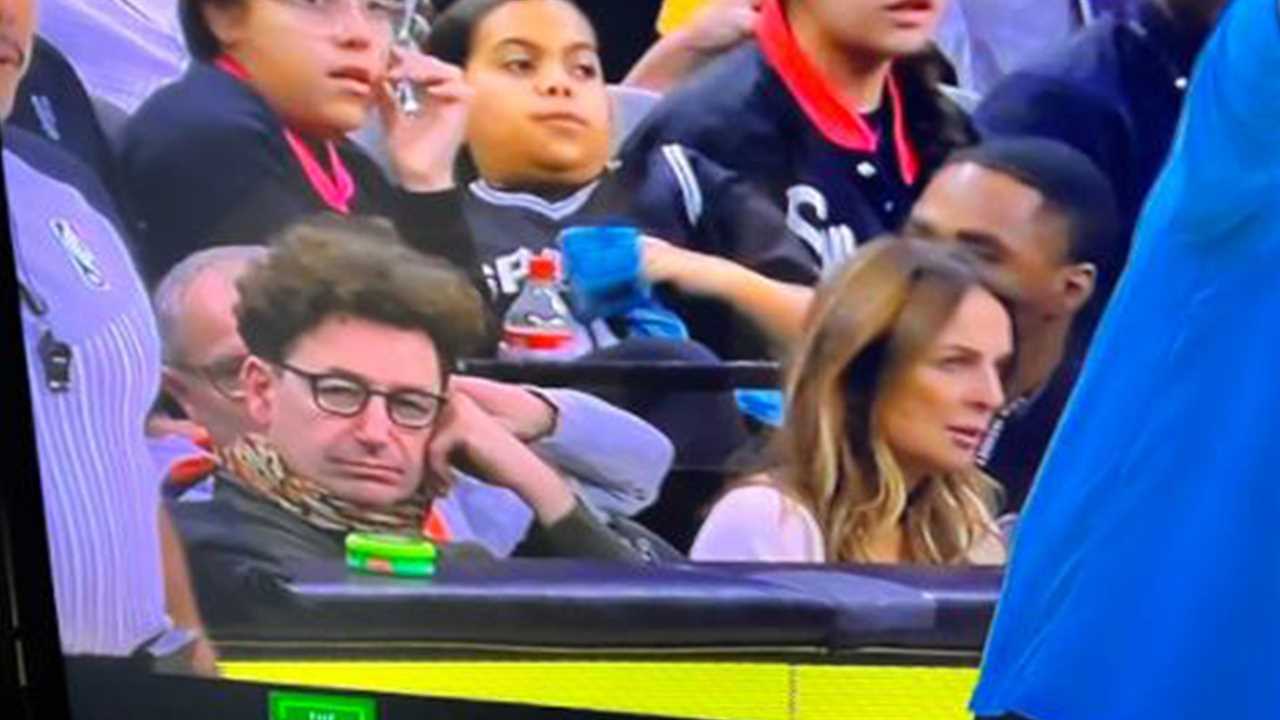 US Grand Prix buildup: F1 fans all say same thing as Ferrari boss spotted looking 'extremely bored' during NBA game