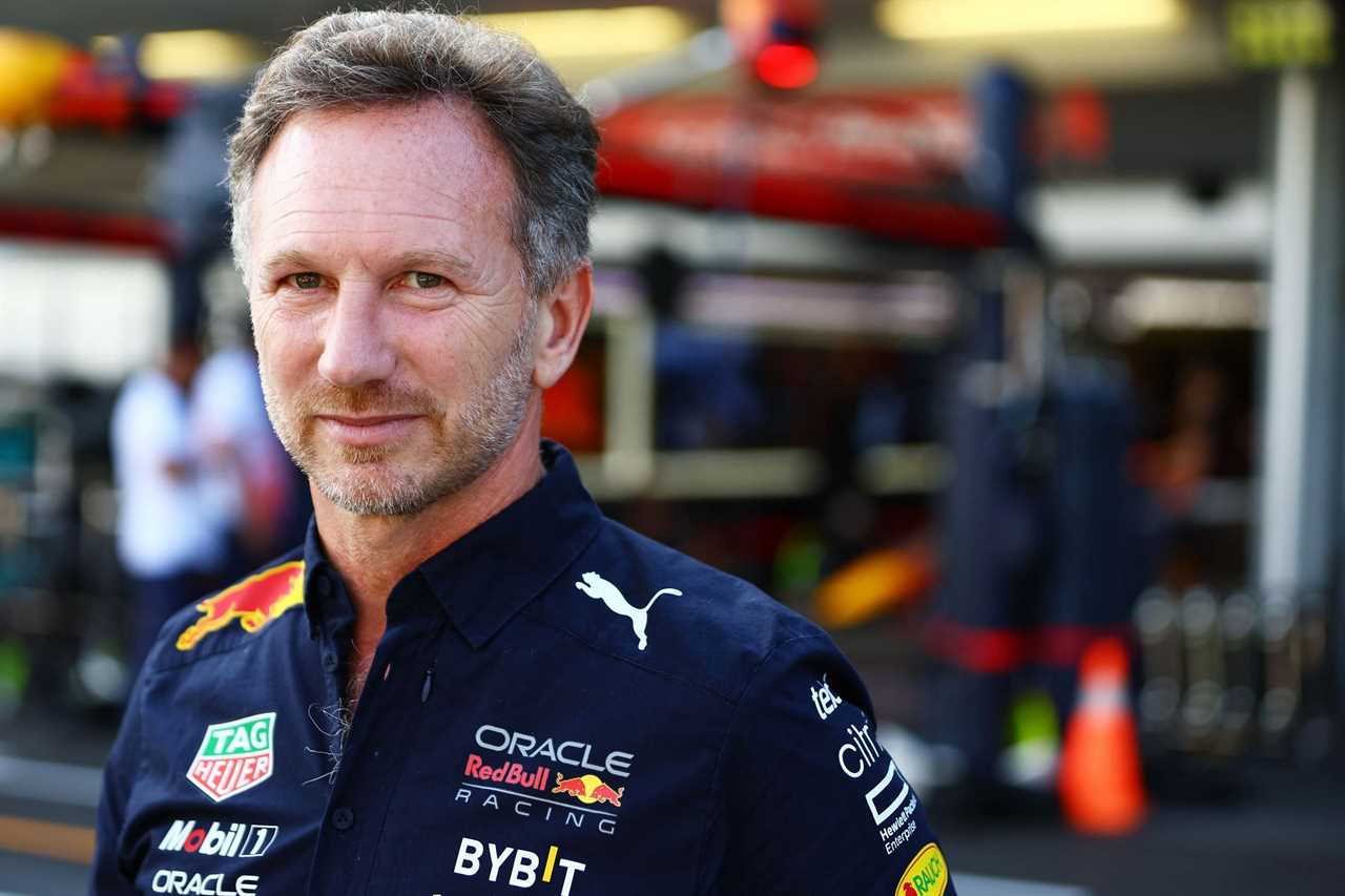 Red Bull Racing team principal Christian Horner looks on from the pitlane during qualifying ahead of the F1 Grand Prix of Azerbaijan (Photo by Mark Thompson/Getty Images)