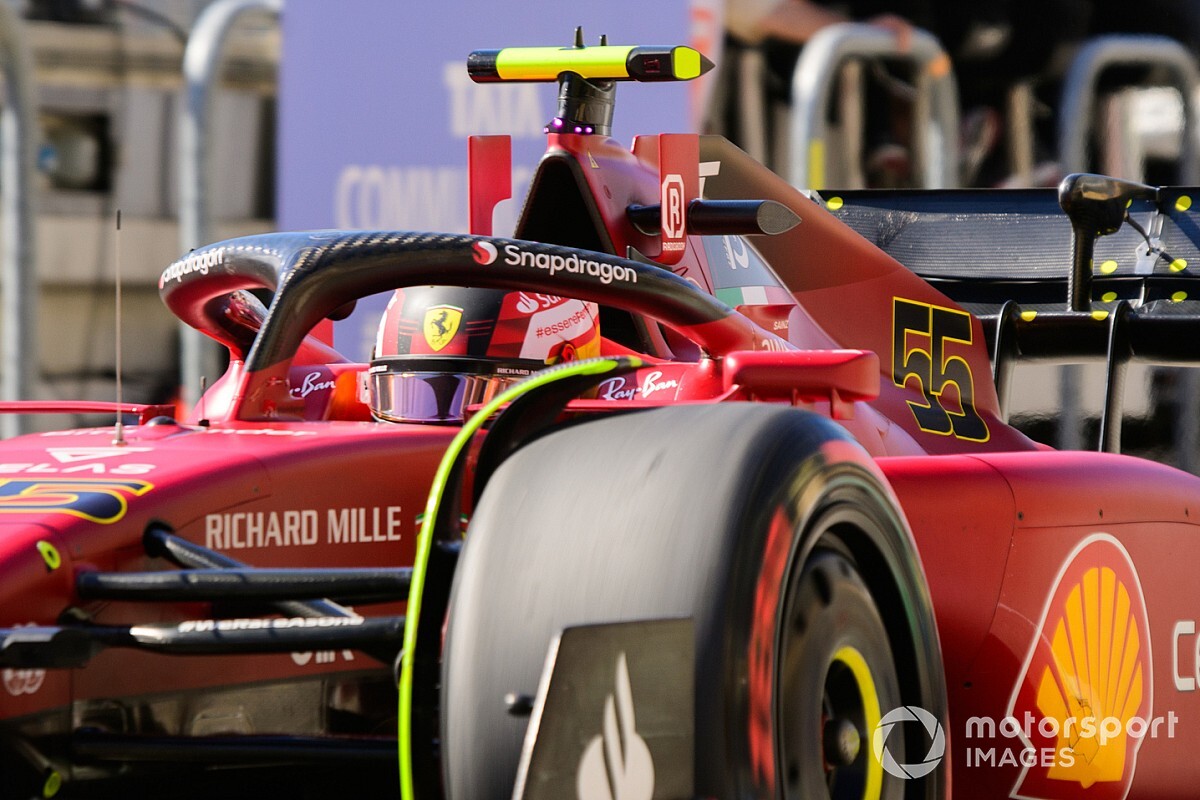 Sainz leads Ferrari 1-2 in truncated first practice