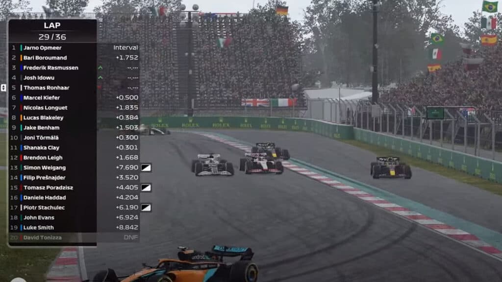 F1 Esports Series Pro Championship, Race 8 Mexico, track limit penalties