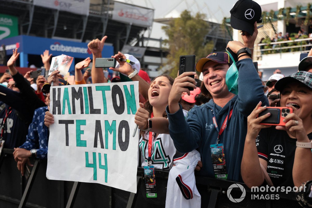 Fans of Lewis Hamilton, Mercedes AMG