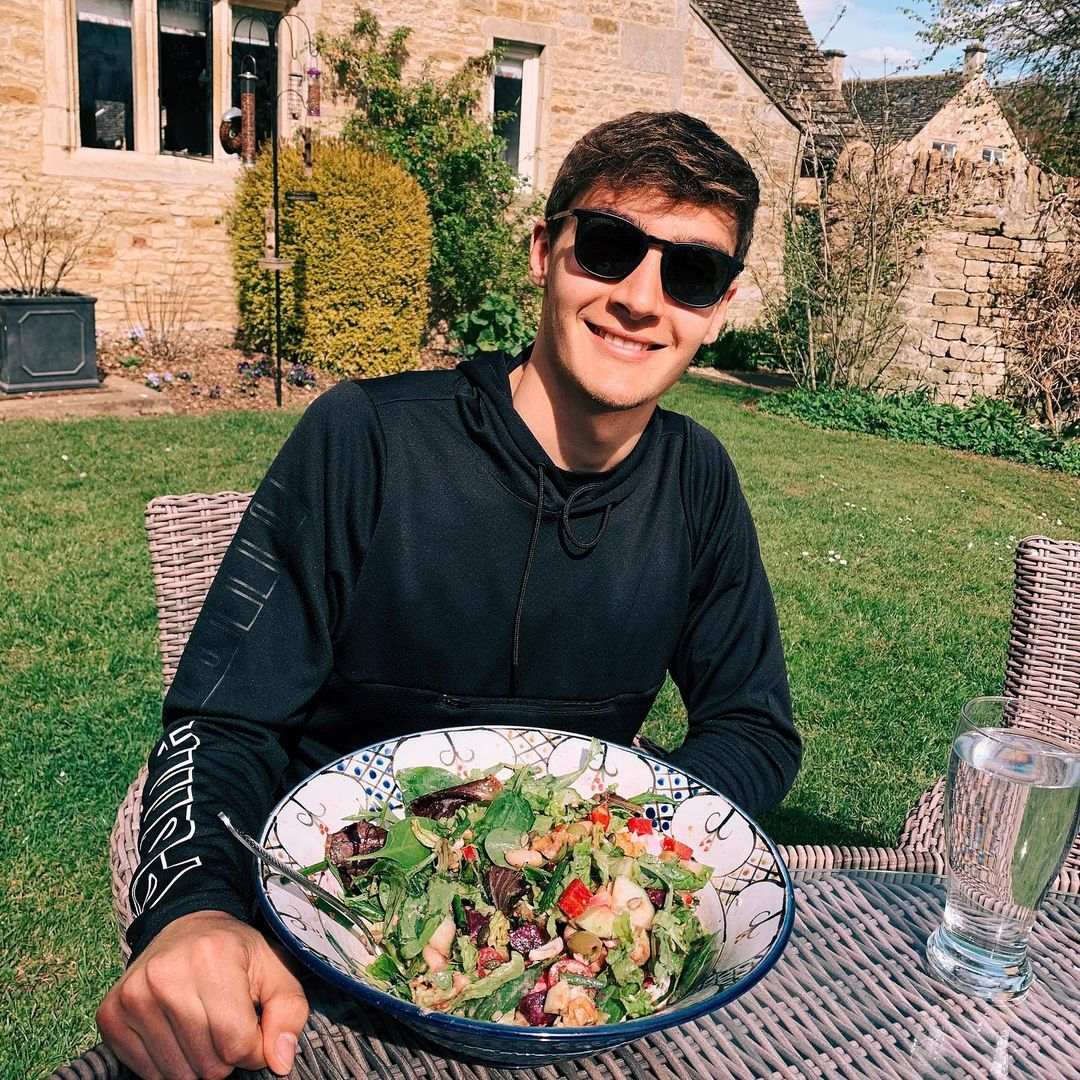 A healthy salad is Russell's go-to meal