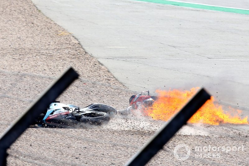 Andrea Dovizioso, Ducati Team bike on fire