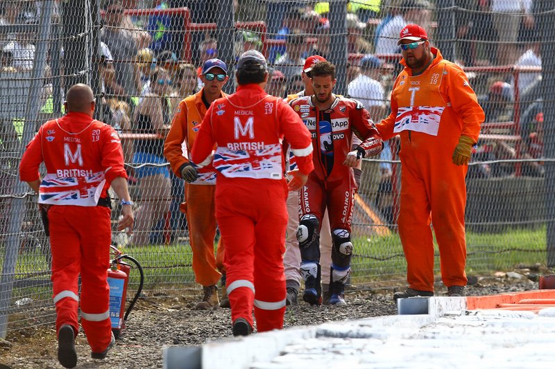 Andrea Dovizioso, Ducati Team after his crash