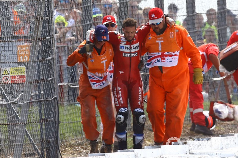 Andrea Dovizioso, Ducati Team after his crash