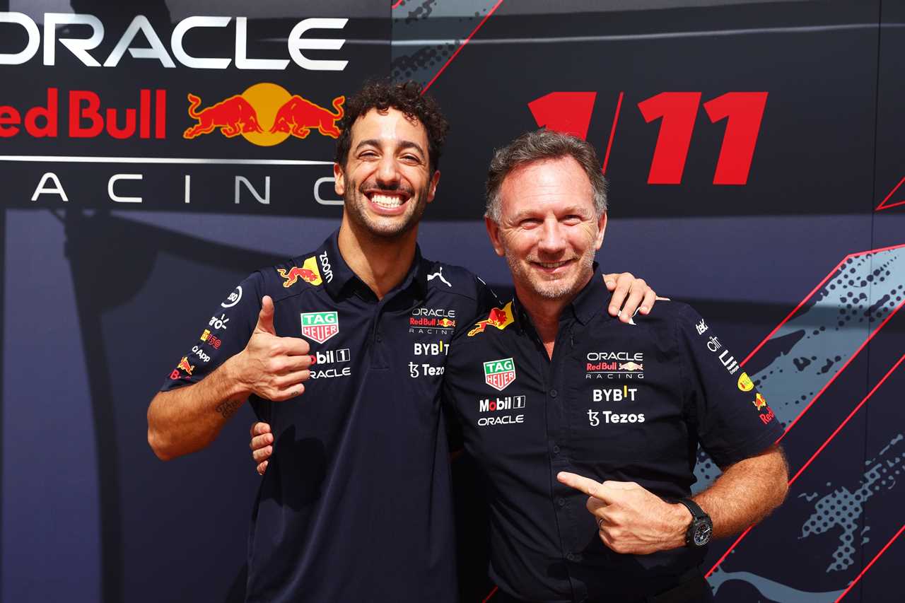 Daniel Ricciardo Christian Horner Red Bull F1