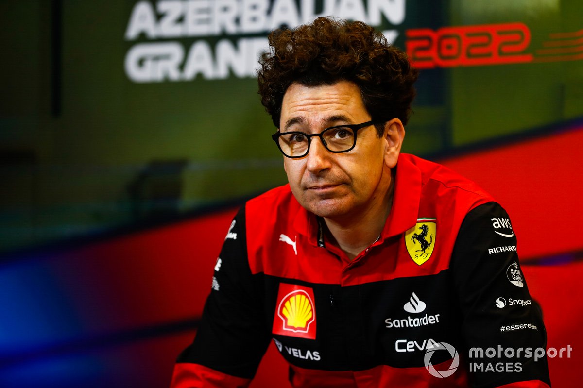 Mattia Binotto, Team Principal, Ferrari, in a press conference