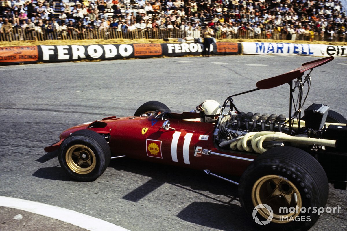 Forghieri worked on engines and chassis for the 1969 Ferrari 312, driven here by Chris Amon at Monaco