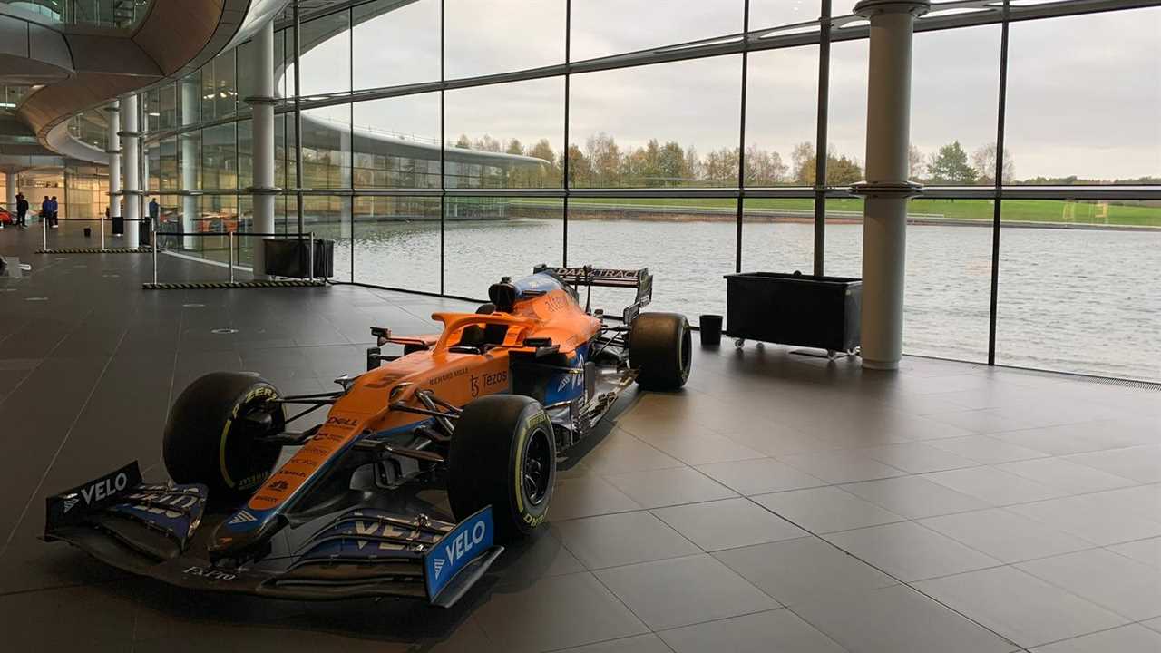 Daniel Ricciardo's car in the MTC.  Woking, November 2022.