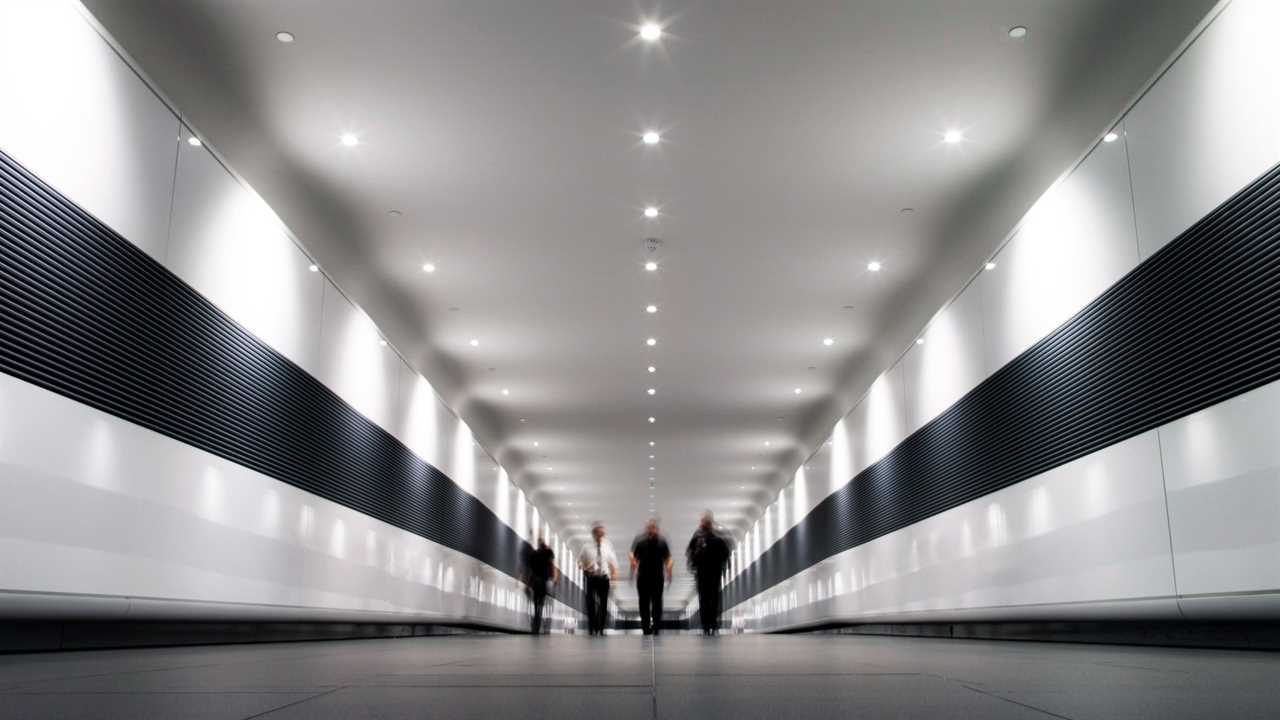 The tunnel connecting the two sides of the MTC.  Woking, 2015.