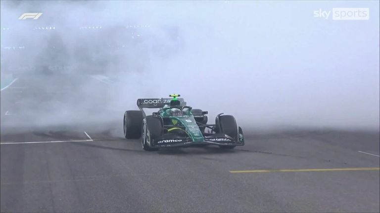 Sebastian Vettel celebrated the end of his Formula 1 career with some post-race donuts in Abu Dhabi, while the top three in the championship also joined in with the fun!