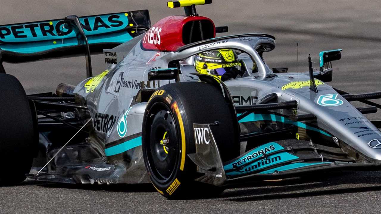 Lewis Hamilton sidepods clearly seen. Austin October 2022