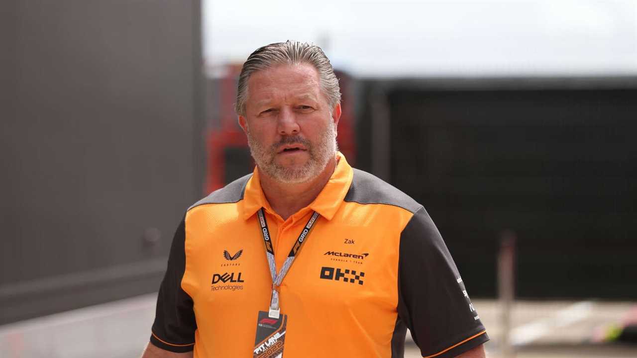 McLaren CEO Zak Brown. Silverstone July 2022.