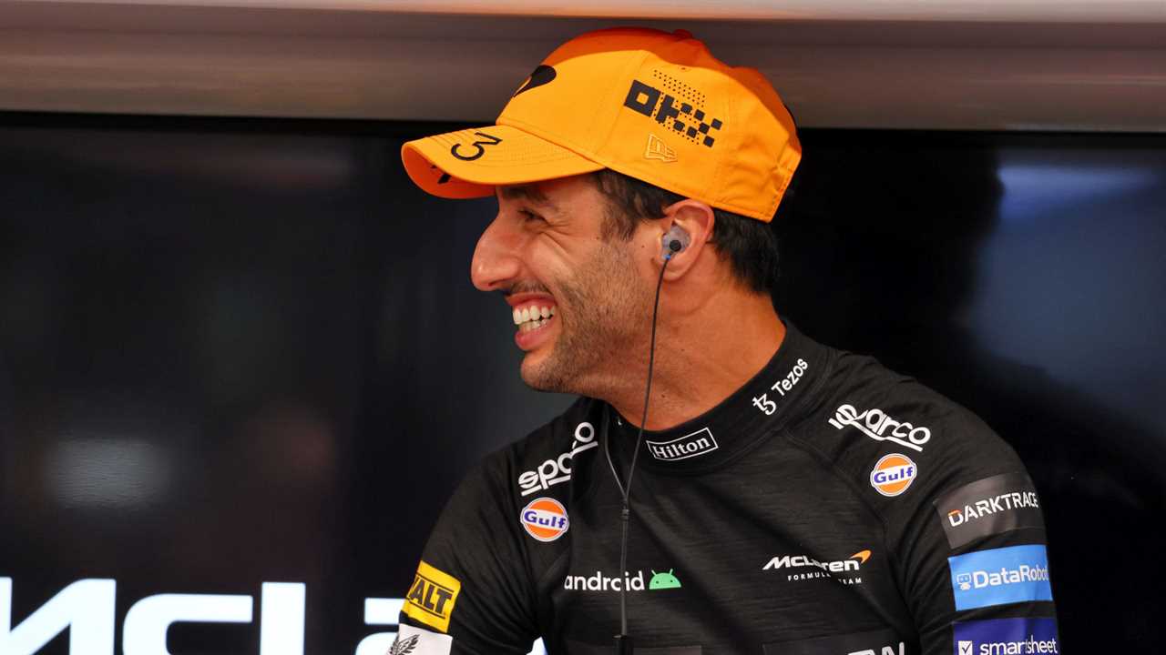 Daniel Ricciardo with a big smile. Singapore October 2022