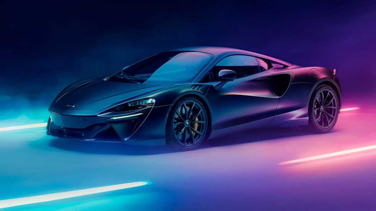 Front 3/4 stylized shot of a 2023 McLaren Artura