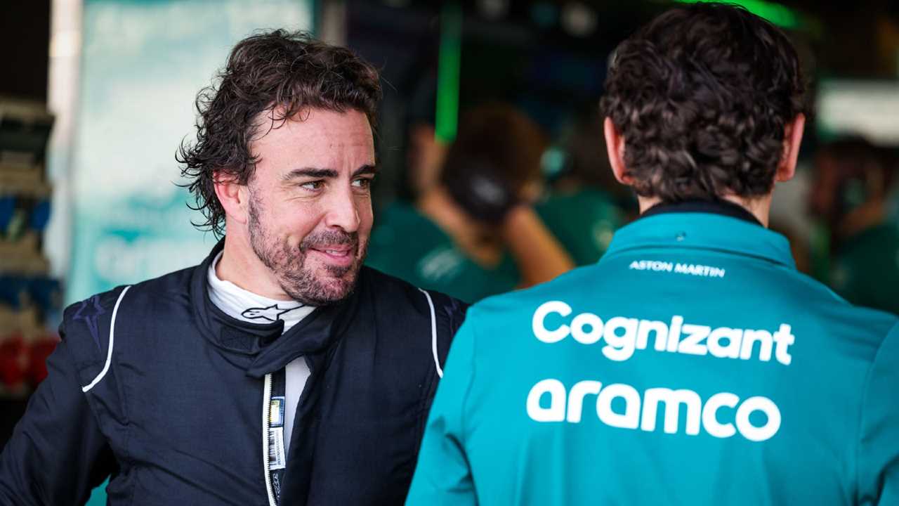 Aston Martin driver Fernando Alonso during Abu Dhabi testing. Yas Marina, November 2022.