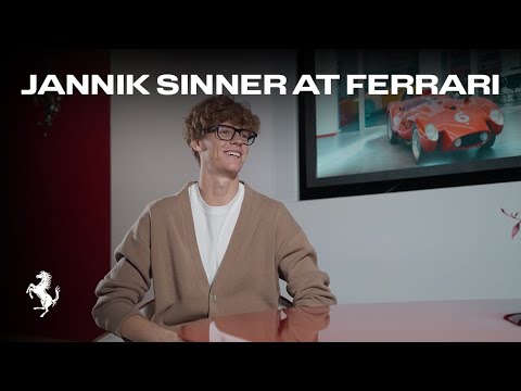 Jannik Sinner fulfilling his childhood dream of visiting Ferrari