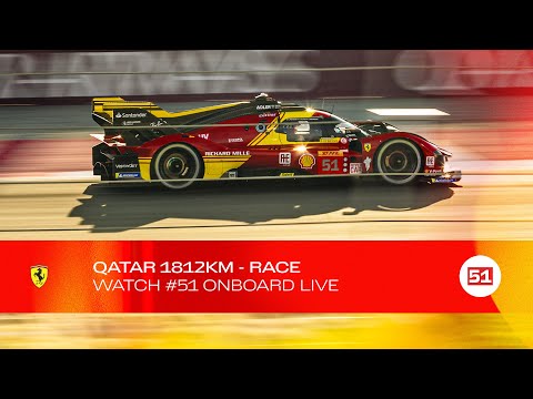 Ferrari Hypercar | Onboard the #51 LIVE race action at QATAR 1812 KM 2024 | FIA WEC