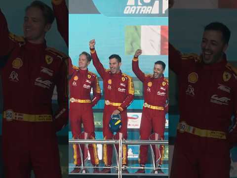 Three Cars. One unforgettable race. 🏆🏆🏆 #FerrariHypercar #Ferrari499P #WEC #Qatar1812KM