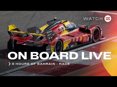 Onboard the #50 LIVE race action at 8H of Bahrain 2024 | Ferrari Hypercar | FIA WEC