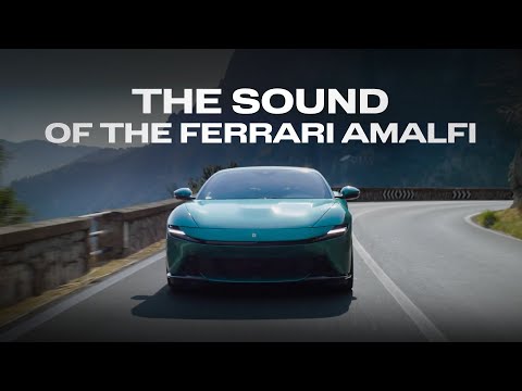 The Ferrari Amalfi roars through sunset