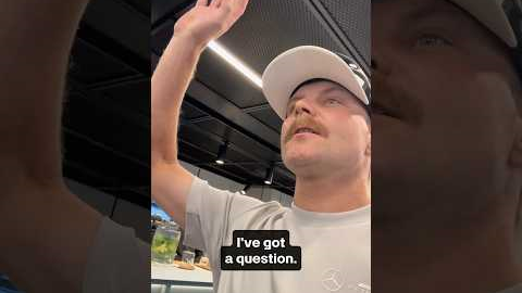 Valtteri Bottas asking Kimi Antonelli the important questions 👀 #f1 #mercedesf1 #formula1