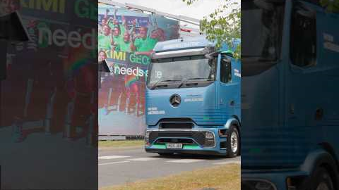W16 heading to Silverstone by Electric Truck ⚡️ #f1 #mercedesf1 #trucks
