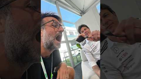 A chaotic breakfast with Toto 😂 #f1 #formula1 #mercedesf1