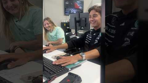 George giving Doriane advice on driving Circuit Gilles Villeneuve 🥹 #f1 #formula1 #mercedesf1