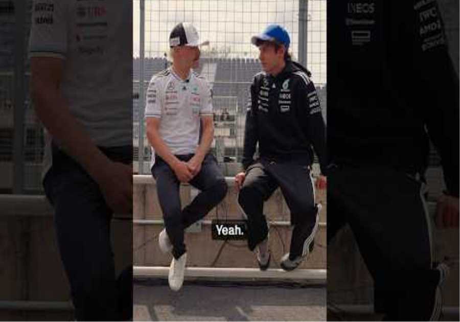 Valtteri catches up with Kimi after his first nine races 👀 #f1 #formula1 #mercedesf1