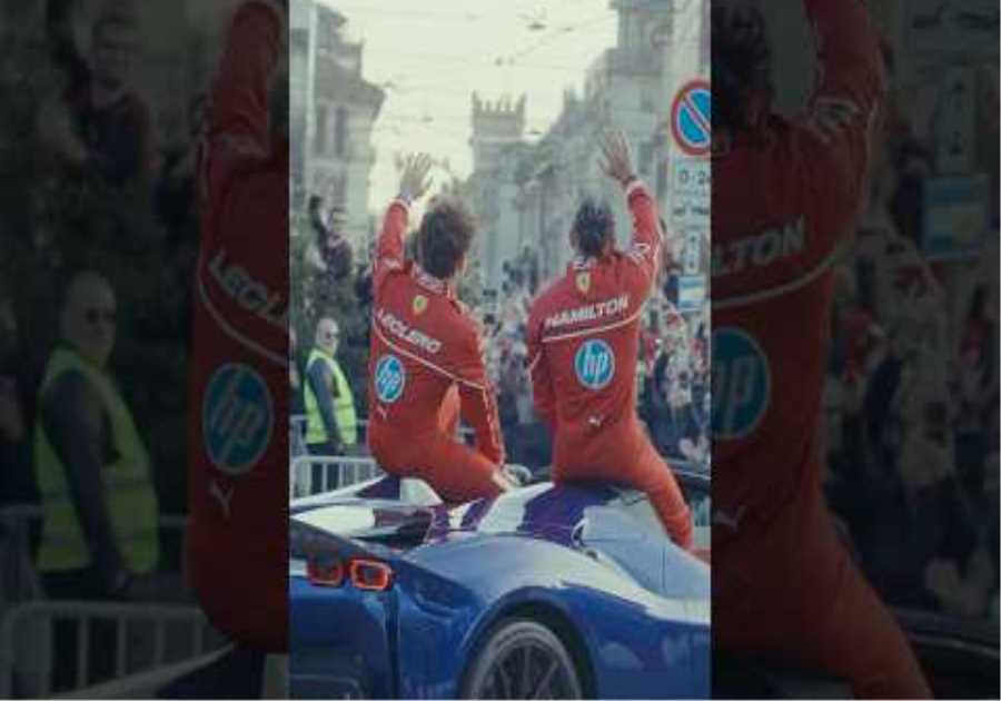 Looking back at a magical evening in Milan 🤩 #F1Shorts #ScuderiaFerrari