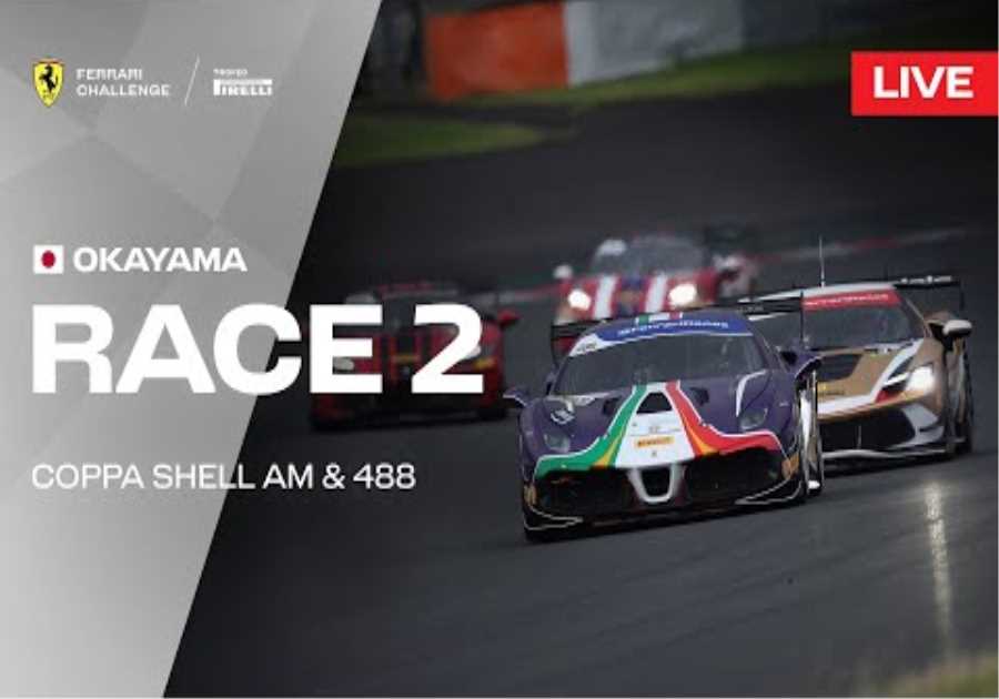 LIVE Ferrari Challenge Japan - Okayama, Race 2 - Coppa Shell AM &amp; 488