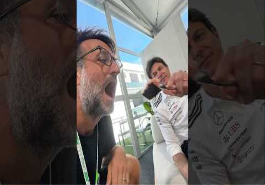A chaotic breakfast with Toto 😂 #f1 #formula1 #mercedesf1