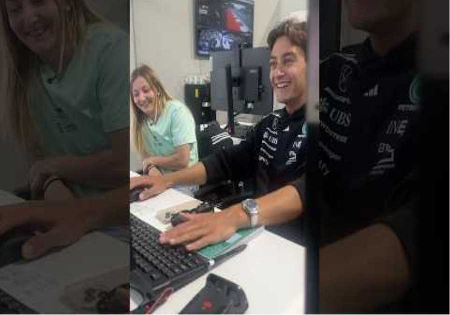 George giving Doriane advice on driving Circuit Gilles Villeneuve 🥹 #f1 #formula1 #mercedesf1